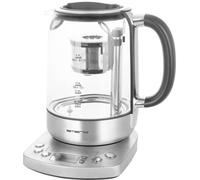 EMERIO WK-122248 Bouilloire sans fil, sans BPA, avec écran argent, noir Contenance: 1.7 l