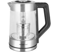 Emerio Bouilloire WK-122730 – noir, verre borosilicate, temp. 50/70/80/90/100°C, 1,7 L, 2200 W
