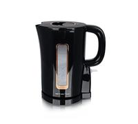 emerio WK-125130 Bouilloire 1,7 l, 2200 W, sans BPA, élément chauffant en acier inoxydable, indicateur de niveau d'eau, arrêt automatique, protection contre le fonctionnement à sec, noir/doré