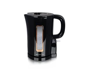 emerio WK-125130 Bouilloire 1,7 l, 2200 W, sans BPA, élément chauffant en acier inoxydable, indicateur de niveau d'eau, arrêt automatique, protection contre le fonctionnement à sec, noir/doré
