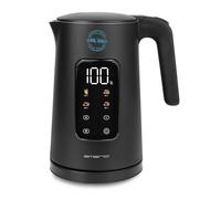 EMERIO WK-132229 Bouilloire en acier inoxydable 1,7 l, double paroi isolée, choix de la température de 40 à 100 °C par incréments de 5 °C, écran avec variétés de thé préprogrammées, sans BPA, 2200 W