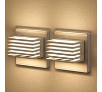 Emeritpro Veilleuse Enfant, Lot de 2 Veilleuses LED, Lampe de Nuit à Capteur de Crépuscule, 3000K Blanc Chaud, 3 Niveaux de Luminosité, Veilleuse Prise électrique avec Prise, Adaptée aux Chambres