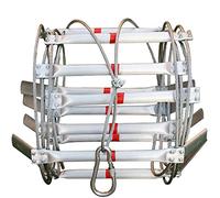 Emerncy Échelle de secours en corde - 49.2ft / 15 m d'échelle de sécurité pour enfants et adultes, douce, comprend Hoo pour une utilisation rapide et sécurisée, idéale pour la sécurité à la maison.