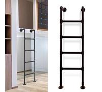 Emerncy Échelle pour lit mezzanine et lits superposés HeavyDu Métal Noir Idéal pour les caravanes de voyage Double accès sûr et design robuste