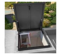 Emerncy Trappe de toit ventilée pour grenier Gris 50 x 100 cm / 19.7x39.4 in