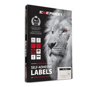 Emerson 64 x 33,8 mm, 24 pièces/Feuille, 25 Feuilles A4 universelles Autocollantes pour étiquetage, étiquettes Autocollantes pour l'impression d'étiquettes