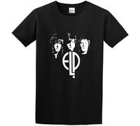 Emerson Lake and Palmer - Elp - Keith Emerson Greg Lake Carl Plamer Cotton Round Neck Tee Shirt for Men T-Shirt Black XL