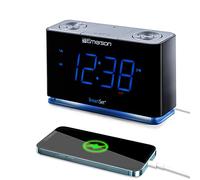 Emerson Radio CKS1507 réveille-Matin Horloge d'alarme numérique Noir, Argent