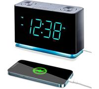 Emerson SmartSet ER100301 Radio-réveil avec Haut-Parleur Bluetooth, Station de Chargement/Chargeur de téléphone avec Port USB pour iPhone/iPad/iPod/Android et tablettes