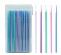 EMERSONGEARS Lot de 150 tampons de Peinture pour Voiture - pour retouches précises des Petits dommages de la Peinture et des éclats de Pierre - Pinceaux Fins dans Une boîte en Plastique 5 Couleurs