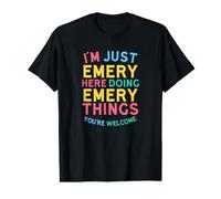 Emery Here Doing Emery Things Funny Emery Name T-Shirt Graphique avec Valeur
