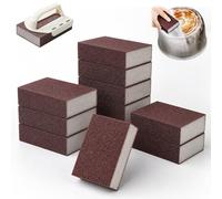 Emery Sponge Scrubber, Nano-Carbide Cleaning Brush, Magic Cleaning Sponge, Magic Emery Cleaning Sponges, Nano Carbide Sponges for Pots Pans Sink Grill (10PCS)
