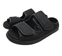EMERZE Chaussures Diabétiques pour Unisexe Extra Large Réglable Maille Respirante Pantoufles à Bout Ouvert pour Les Personnes Antidérapant Léger Chaussures Décontractées,001,41EU