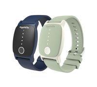 EmeTerm Explore Lot de 2 bracelets anti-nausées étanches IP67 Bleu marine et vert menthe