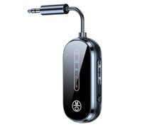 Émetteur Audio Émetteur FM pour Voiture | Convertisseur Audio Numérique 2-en-1 avec Écran Digital 3.5mm pour Guitare, Casque, Ordinateurs, Camions, Smartphones,