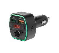 Émetteur Bluetooth 5.0, chargeur rapide, 2 ports USB avec LED, lecteur MP3 Micro