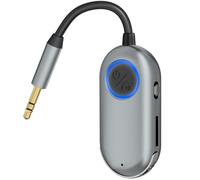 Émetteur Bluetooth 5.3 - Adaptateur émetteur récepteur Bluetooth - Prise jack 3,5 pour deux écouteurs - Transmetteur récepteur 2 en 1 - Compatible avec TV, voiture, Airfly, avion - Gadgets