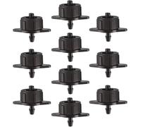 Émetteur Compteur de Pression pour Gazon de Jardin avec raccord de Tuyau barbelé en Plastique 1 GPH 25pcs Noir