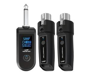 Émetteur de caisson de basses sans fil, connecteur audio de 15,7 m, adaptateur de microphone avec signal stable, dispositif de liaison de haut-parleur, émetteur de musique avec faible latence, outil