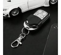 Émetteur de télécommande à bouton métallique ABCD/Verrouiller Déverrouiller 4 boutons 433MHz Télécommande universelle 4 boutons pour porte électrique et porte de garage, code fixe d'apprentissage (Veu