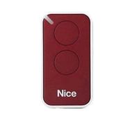 Emetteur de télécommande rouge NICE 2 canaux pour portail et porte de garage - INTI2R
