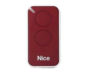 Emetteur de télécommande rouge NICE 2 canaux pour portail et porte de garage - INTI2R