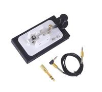 Émetteur d'entraînement CW compact avec levier en métal et bouton à main, Tapper télégraphique Morse pour radio jambon configuration de bureau avec câble et adaptateur inclus émetteur Cw manuel