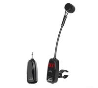 Émetteur et récepteur de microphone sans fil UHF pour flûte Dizi et instruments WOODWIND avec tuyau étanche de portée de 40 m et écran de fréquence