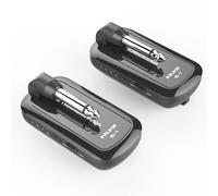 émetteur et récepteur de système sans fil rechargeable 2.4G 4 canaux pour guitare basse, noir