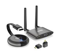 Émetteur et Récepteur HDMI sans Fil, 5G/4K HDMI sans Fil 164FT/50M, Prise en Charge Multilingue, Lecteur de Streaming Audio Vidéo, pour Laptop/PC/Camera vers HDTV/Projector/Monitor