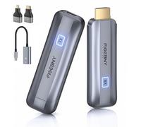 FIGEBNY Émetteur et récepteur HDMI sans fil 4K 2,4 G/5G, kit d'émetteur HDMI sans fil pour streaming vidéo audio à surveiller pour box TV, PC, ordinateur portable, téléviseur HD, projecteur portable