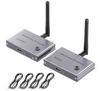 Émetteur et récepteur HDMI sans fil de 100 m, Plug and Play, extension HDMI sans fil 4K @ 30 Hz pour audio vidéo vers grand écran TV/projecteur/moniteur à partir d'un ordinateur portable/PC/appareil