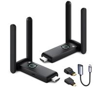 Émetteur et récepteur HDMI sans Fil,Plug and Play,Extension Multi-TV,Kit d'extension HDMI sans Fil Prend en Charge Le Streaming vidéo de l'ordinateur Portable vers HDTV/Projecteur/Tablette