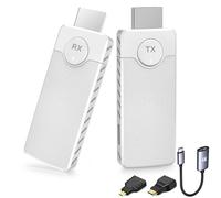 Émetteur et récepteur HDMI sans Fil,Plug & Play,Extension sans Fil,La Transmission HDMI sans Fil Prend en Charge Le Streaming vidéo d'un Ordinateur Portable vers Un téléviseur HD/Projecteur (Blanc)