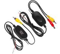 Émetteur et récepteur vidéo sans fil 2,4 GHz pour caméra de recul de voiture - Kit émetteur RCA sans fil avec adaptateur 12 V, transmission vidéo couleurs pour caméra avant/de secours de voiture