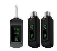 Émetteur et récepteur XLR sans fil 2,4 G, système de microphone sans fil, distance de transmission de 30 à 50 m, pour guitare électrique/basse, mixeur audio (un à deux)