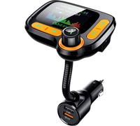 Emetteur FM Adaptateur sans fil Qc3.0 Bluetooth 5.0 Chargeur Noir