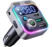 Émetteur FM Bluetooth 5.3 pour voiture (2022) [Double microphone plus puissant et son HiFi avec basses profondes]