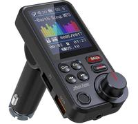 Émetteur FM Bluetooth pour voiture, adaptateur Bluetooth allume- écran couleur 1,8"" pour appels mains libres - KM30