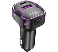 Emetteur FM Bluetooth Voiture avec Chargeur USB et USB C Rétroéclairé XO Noir