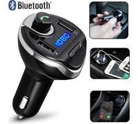 Emetteur FM Bluetooth Wireless Radio Hands Free Car Kit MP3 Audio Player with USB Charger Noir