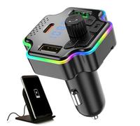 Émetteur FM | Émetteur De Chargeur sans Fil pour Radio,Récepteur Audio pour Véhicules,pour Appels Mains Libres pour Véhicule Camion SUV Conduite Voyage Et Trajet Quotidien