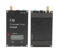 Émetteur FM, émetteur Stéréo 1 MHz Pas 500 MW avec écran LCD, Portée 2000 M, Fréquence Réglable, Alimentation USB de Type C pour Radio FM