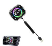 Émetteur FM | Lecteur MP3 pour Voiture,Transmetteur FM Multifonction avec Éclairage D'ambiance Et Lecteur De Musique pour Voyages Longs Trajets Routiers Sorties Et Navettes