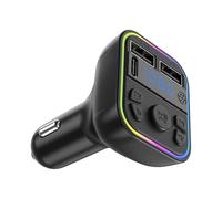Émetteur FM - Matériau ABS, Hands Free Calling USB Charging Port, Lecteur de Carte Multifonction, Adaptateur de Musique Radio sans Fil, Adaptateur de Musique Radio | Émetteur FM po