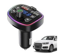 Émetteur FM pour l'émetteur de voiture, voiture FM | Adaptateur de voiture sans émetteur radio FM avec port à double port USB | Adaptateur musical automatique multifonctionnel avec source de charge PD