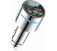 Émetteur FM pour voiture, Bluetooth 5.3, chargeur de voiture rapide PD 30 W et QC3.0 18 W entièrement métallique, prise allume-cigare, adapt