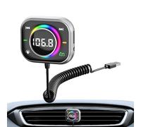 Émetteur FM pour Voiture - Lecteur MP3 pour Voiture - Transmetteur FM Multifonction avec Éclairage D'ambiance Et Lecteur De Musique pour Voyages Longs Trajets Routiers Sorties Et Navettes