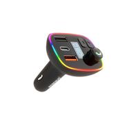 Émetteur FM Rebenuo RCP75 avec chargeur allume-cigare rapide universel 20 W - Bluetooth 5.0 - Noir