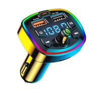 Émetteur FM sans Fil - Adaptateur avec Affichage LED,Récepteur Radio sans Fil avec Charge Rapide 2 Ports | pour L'Utilisation avec Musique Auto Téléphone PC Voyage Et Appel Mains Libres